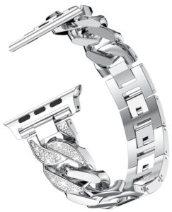 4wrist Kovov&yacute; tah Silver pro Apple Watch - 42/44 mm