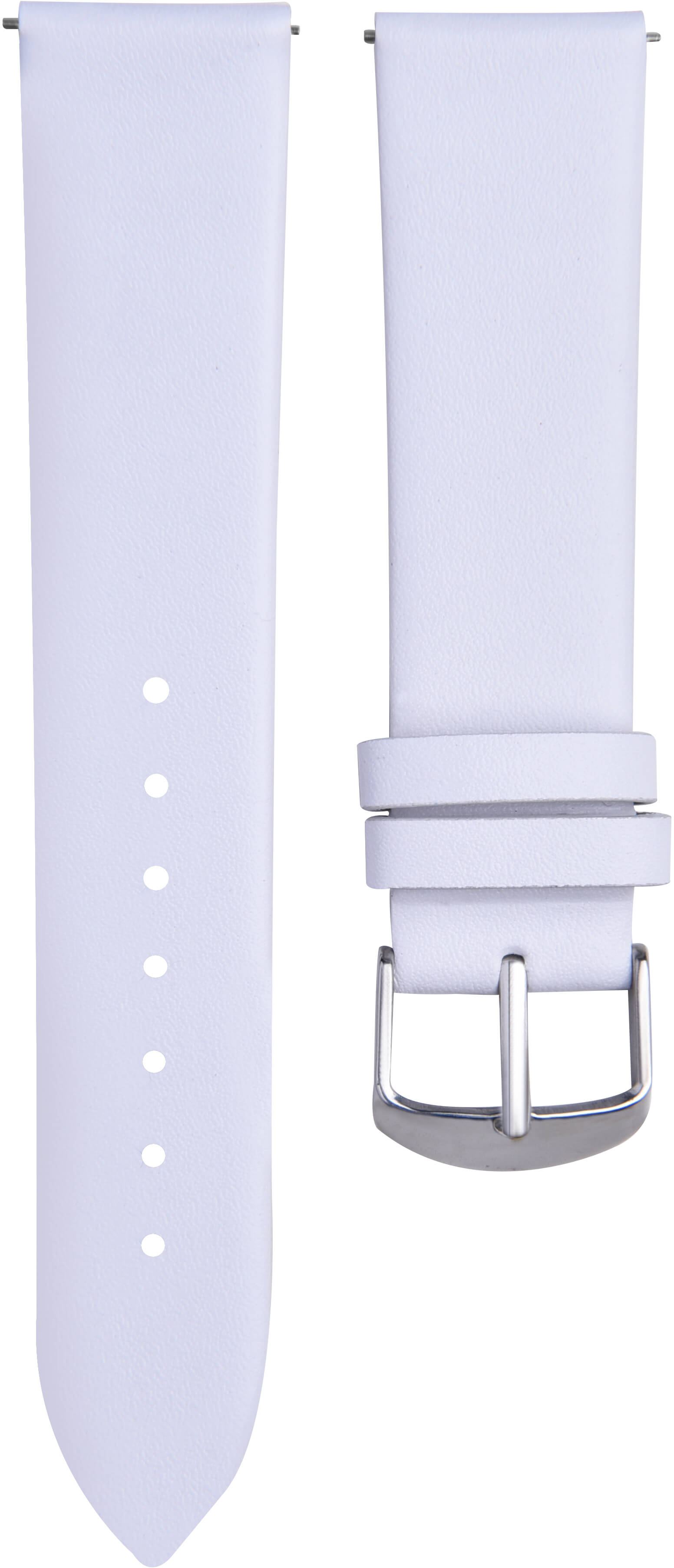 4wrist Kožený hladký řemínek - Bílý 20 mm