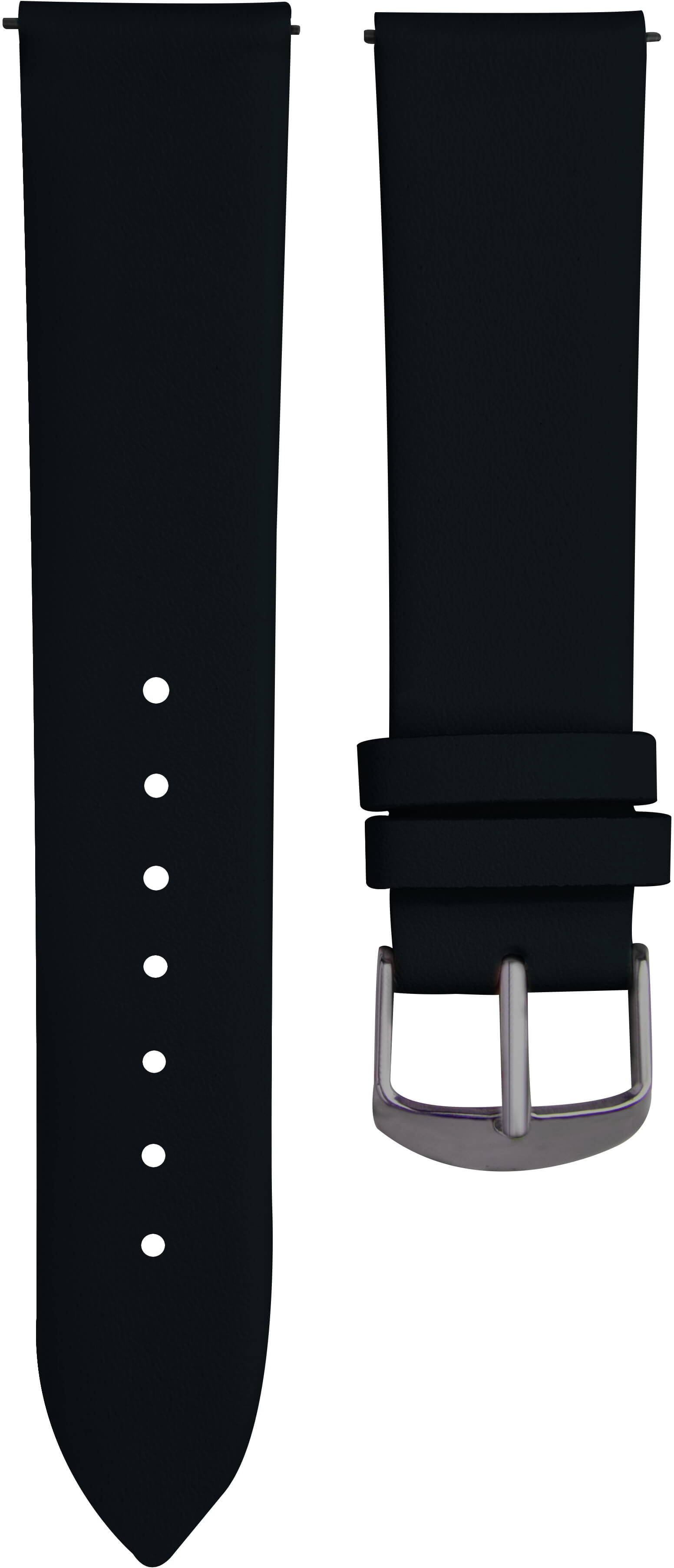 4wrist Kožený hladký řemínek - Černý 22 mm