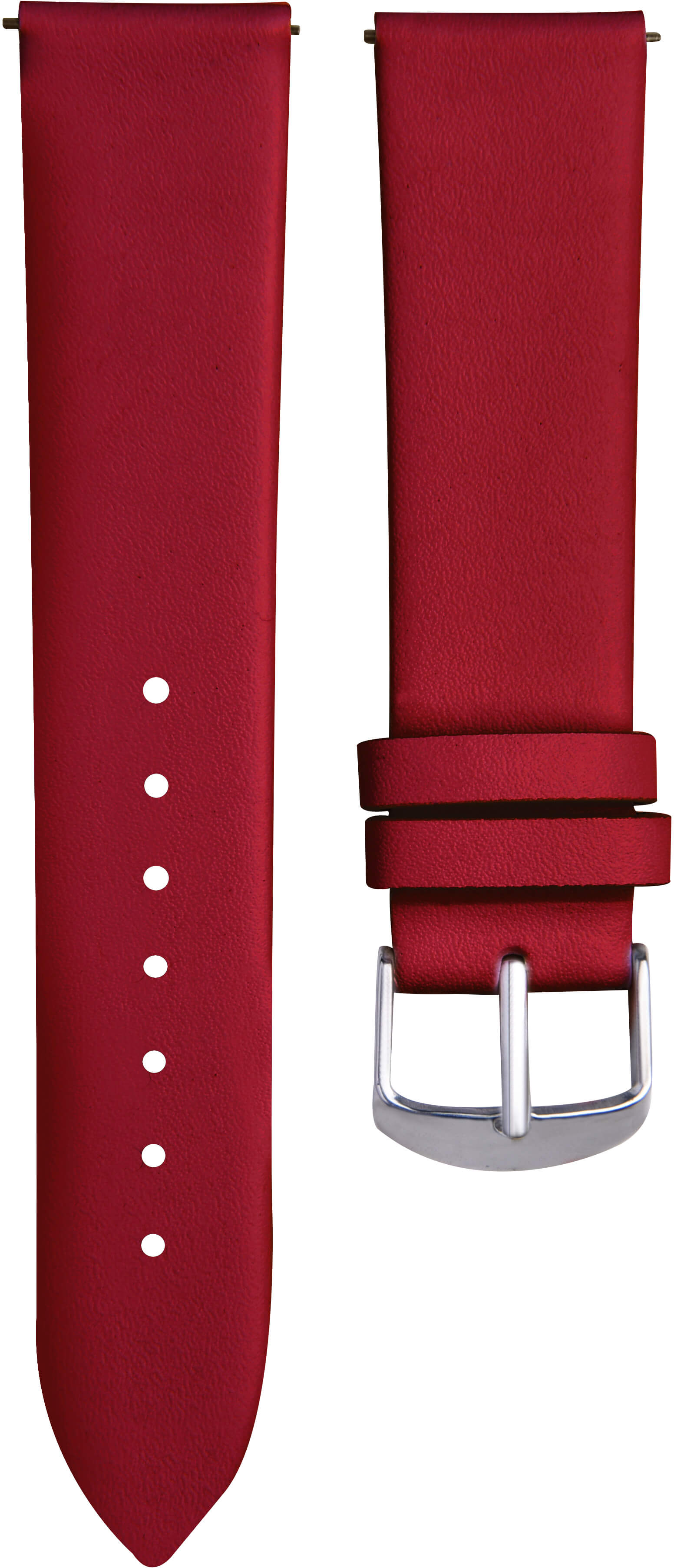 4wrist Kožený hladký řemínek - Červený 20 mm