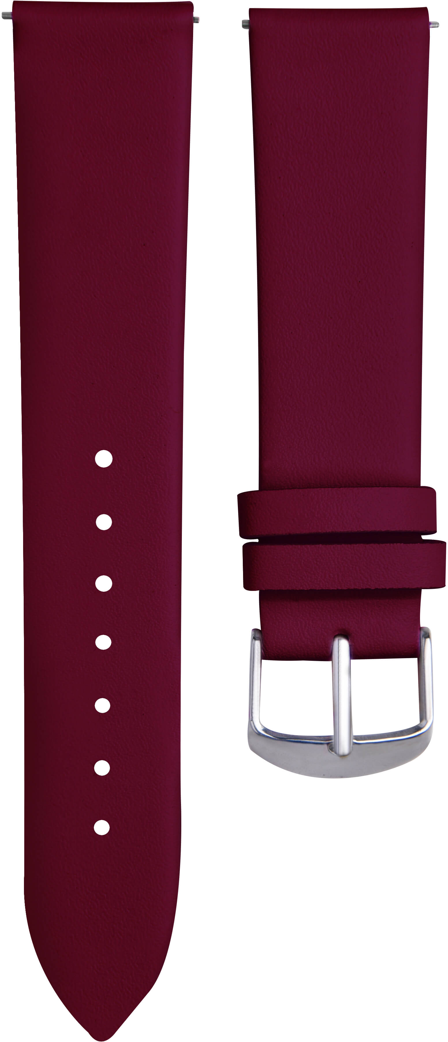 4wrist Kožený hladký řemínek - Fialový 20 mm