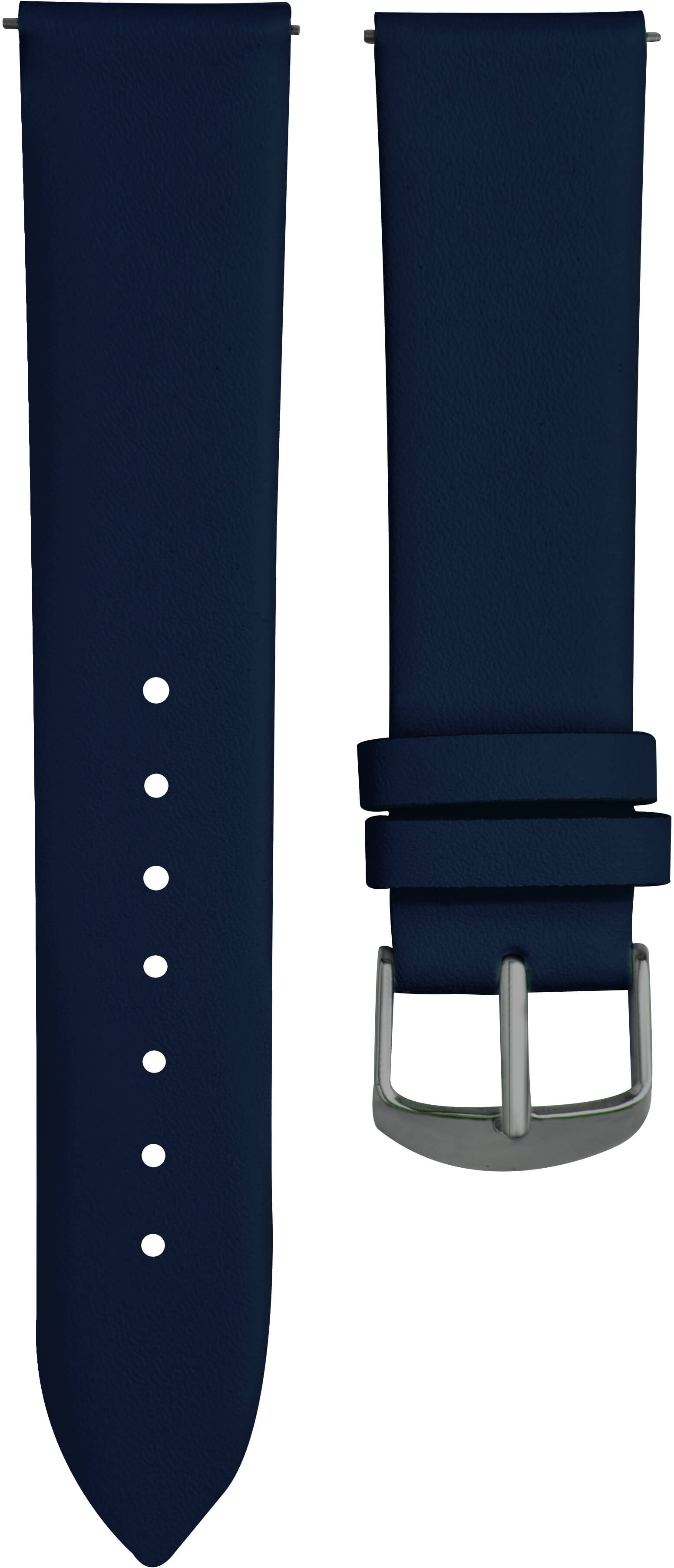 4wrist Kožený hladký řemínek - Modrý 18 mm