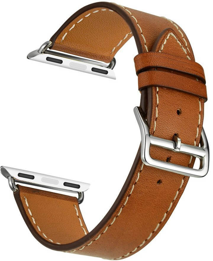 4wrist Kožený řemínek pro Apple Watch - Hnědý 42/44 mm