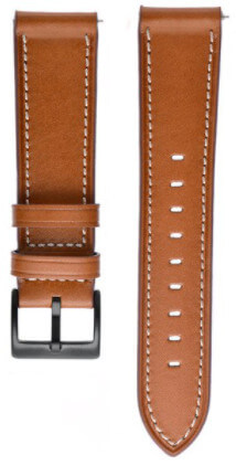 4wrist Kožený řemínek s prošíváním - Hnědá 20 mm