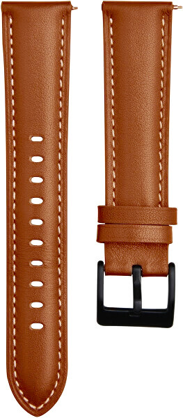 4wrist Kožený řemínek s prošíváním - Light Brown 22 mm