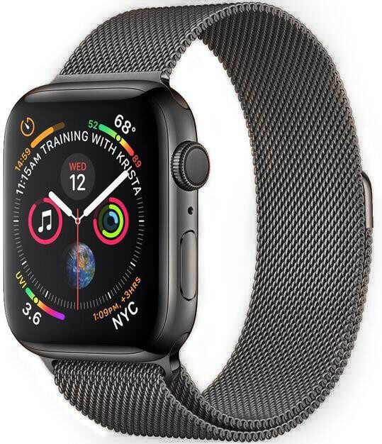 4wrist Ocelový milánský tah pro Apple Watch - Grafitový 38/40 mm