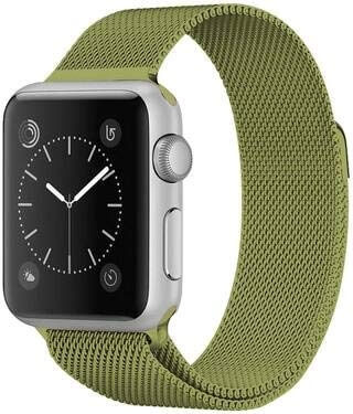4wrist Ocelový milánský tah pro Apple Watch - Limetkový 42/44 mm