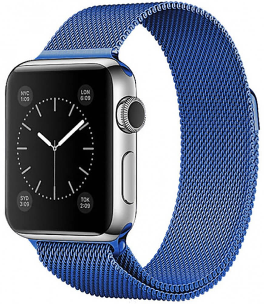 4wrist Ocelový milánský tah pro Apple Watch - Modrý 42/44 mm
