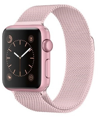 4wrist Ocelový milánský tah pro Apple Watch - Růžová 42/44 mm