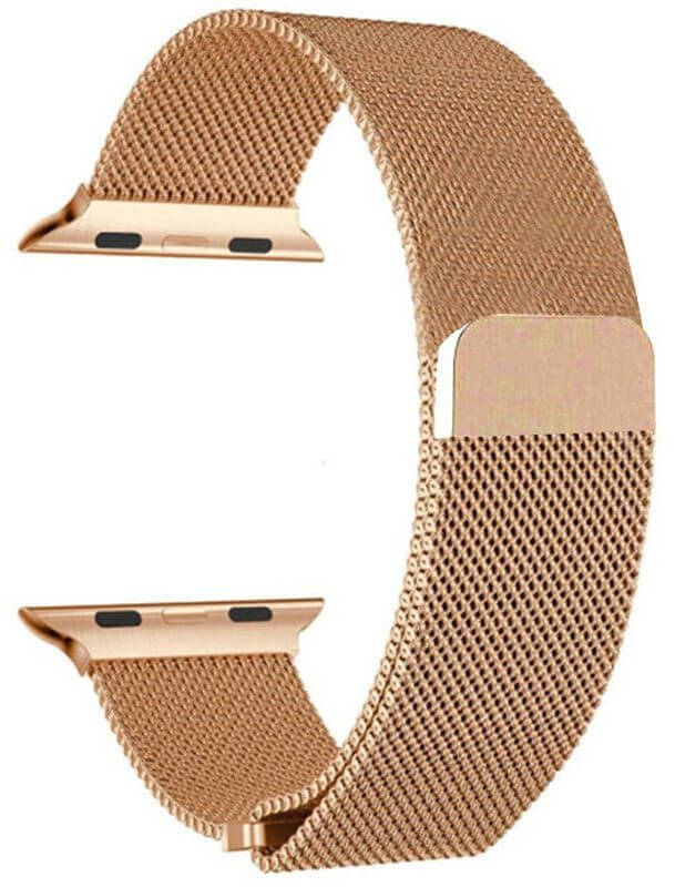 4wrist Ocelový milánský tah pro Apple Watch - Růžové zlato 38/40 mm