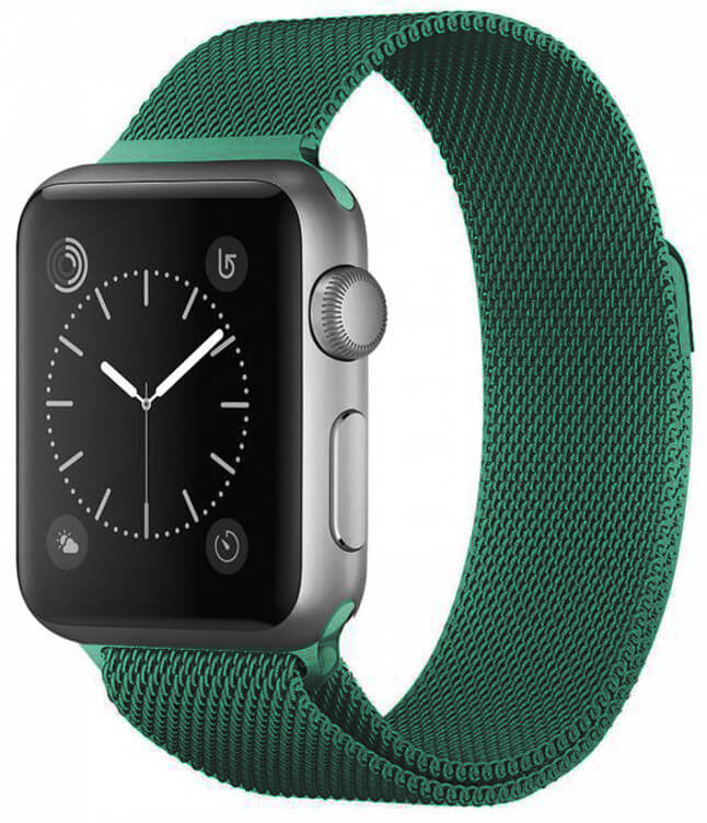 4wrist Ocelový milánský tah pro Apple Watch - Zelený 38/40 mm