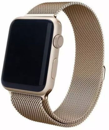 4wrist Ocelový milánský tah pro Apple Watch - Zlatý tmavý 38/40 mm