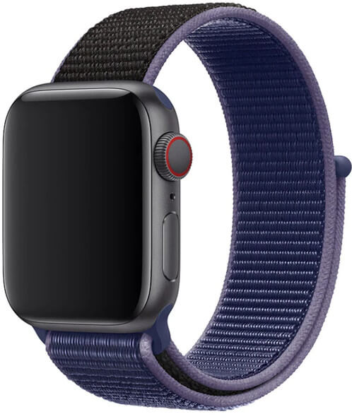 4wrist Provlékací sportovní řemínek pro Apple Watch - Modrá/Černá 38/40 mm