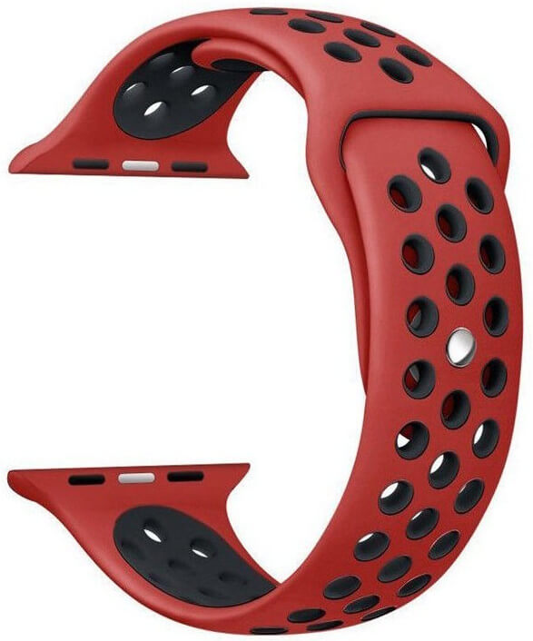 4wrist Silikonový řemínek pro Apple Watch - Červená/Černá 42/44 mm