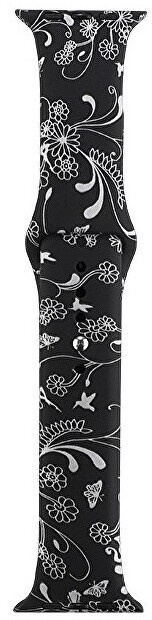 4wrist Silikonový řemínek pro Apple Watch - Květinový 42/44 mm