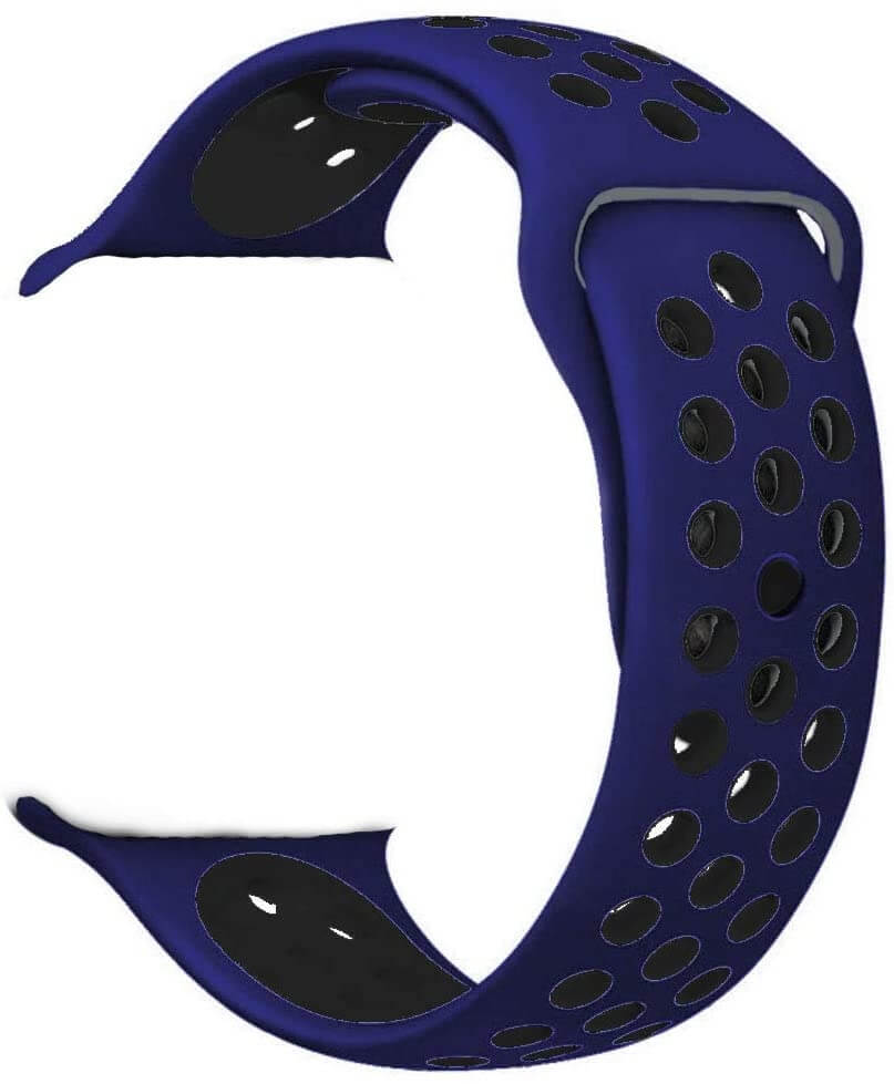 4wrist Silikonový řemínek pro Apple Watch - Modrá/Černá 38/40 mm