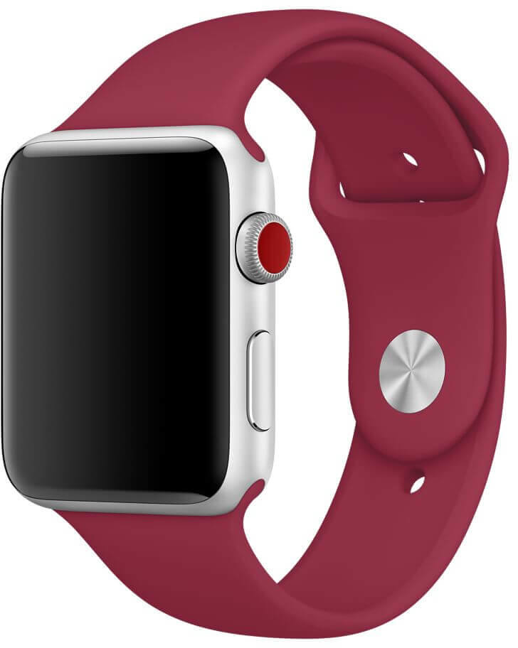 4wrist Silikonový řemínek pro Apple Watch - Vínová 38/40 mm - S/M