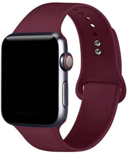 4wrist Silikonov&yacute; řem&iacute;nek pro Apple Watch - V&iacute;nov&aacute; 42/44 mm - S/M