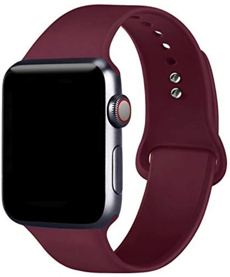 4wrist Silikonový řemínek pro Apple Watch - Vínová 42/44 mm - S/M