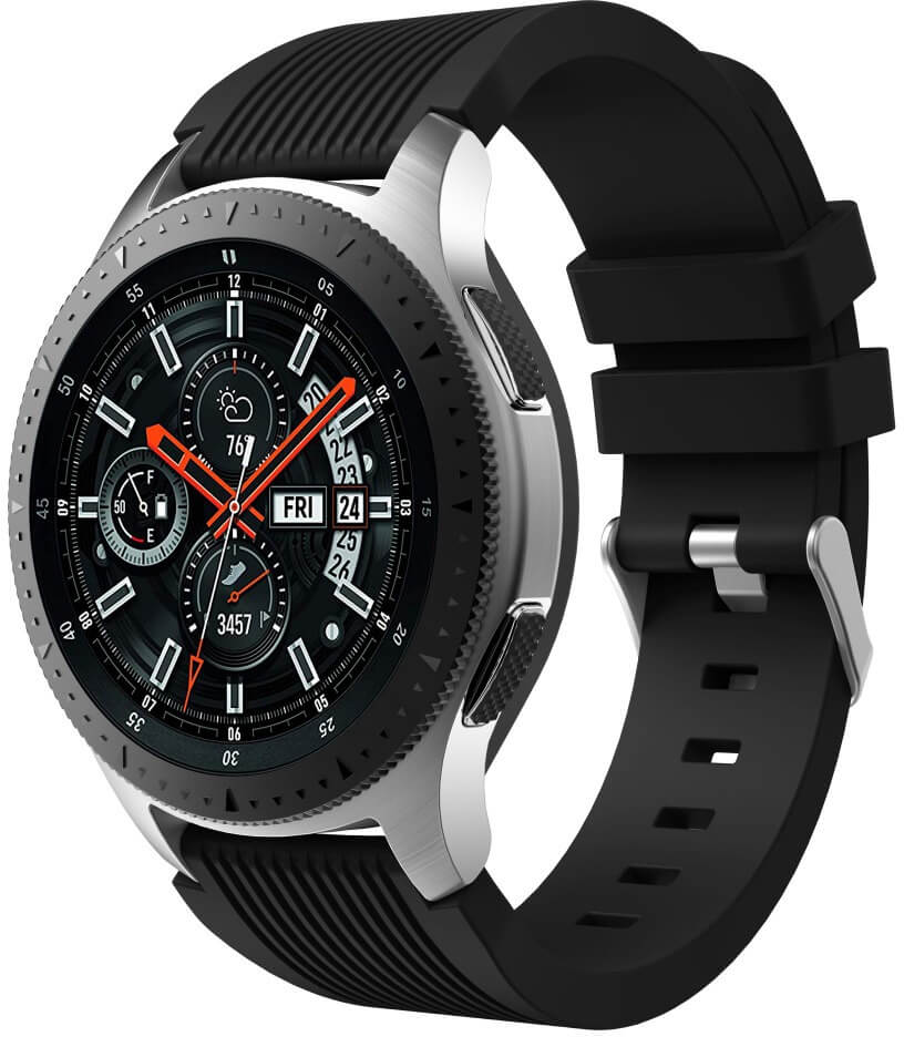 4wrist Silikonový řemínek pro Samsung Galaxy Watch - Černý 22 mm