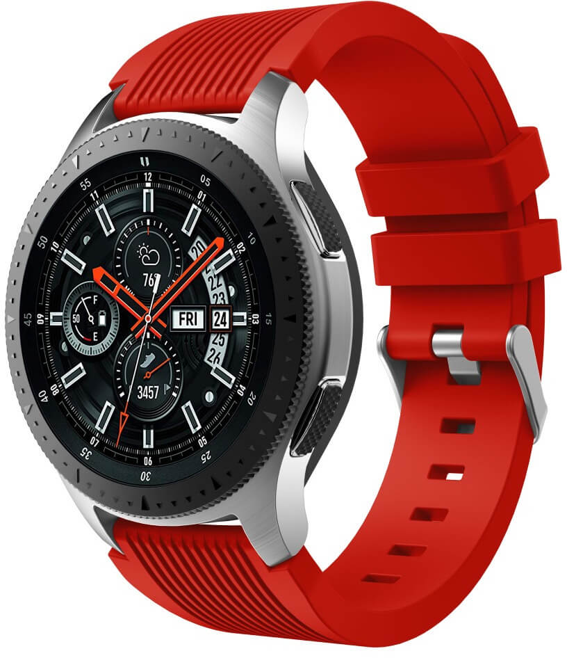 4wrist Silikonový řemínek pro Samsung Galaxy Watch - Červený 22 mm - SLEVA