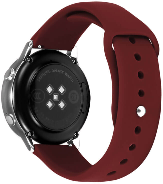 4wrist Silikonový řemínek pro Samsung Galaxy Watch - Wine Red 20 mm