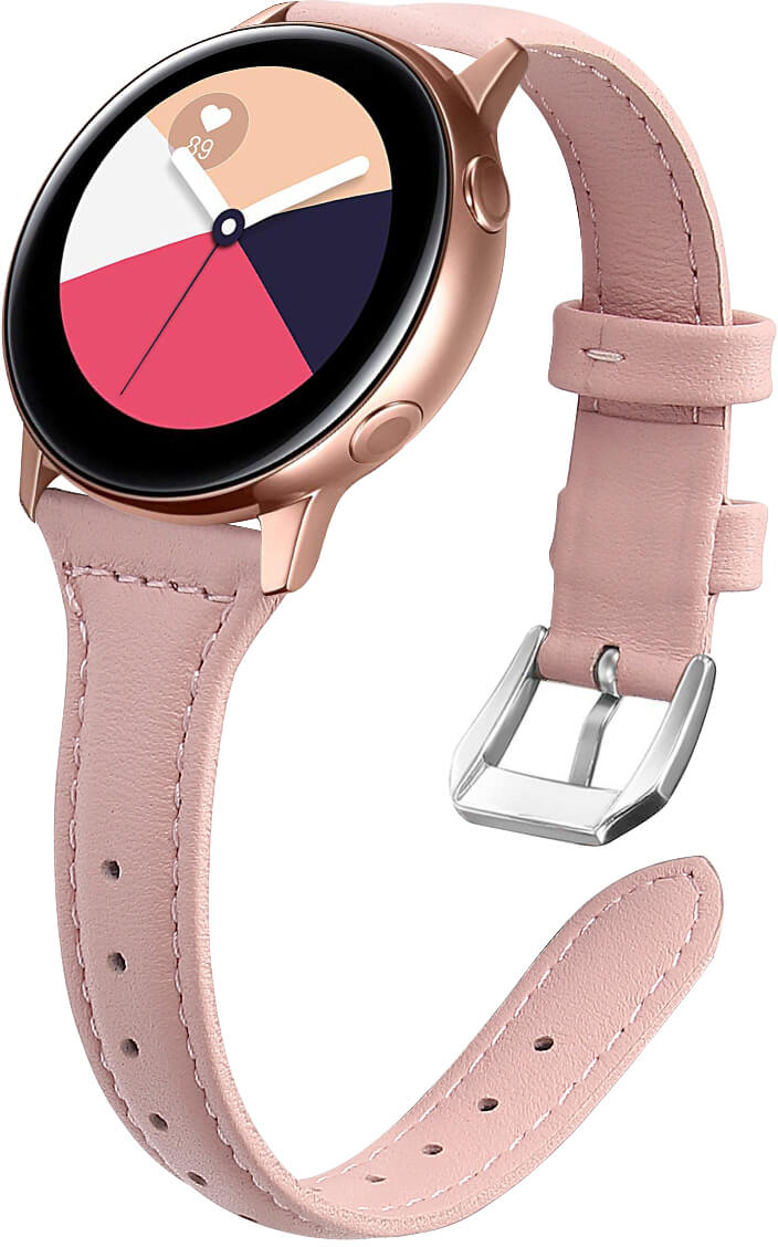 4wrist Slim kožený řemínek pro Samsung Galaxy Watch - Pink 20 mm