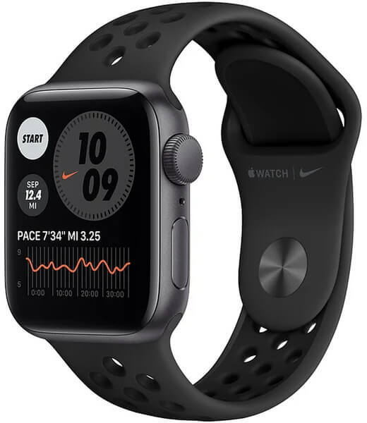 Apple Watch Series Nike SE 44mm vesmírně šedý hliník s antracitovým / černým sportovním řemínkem