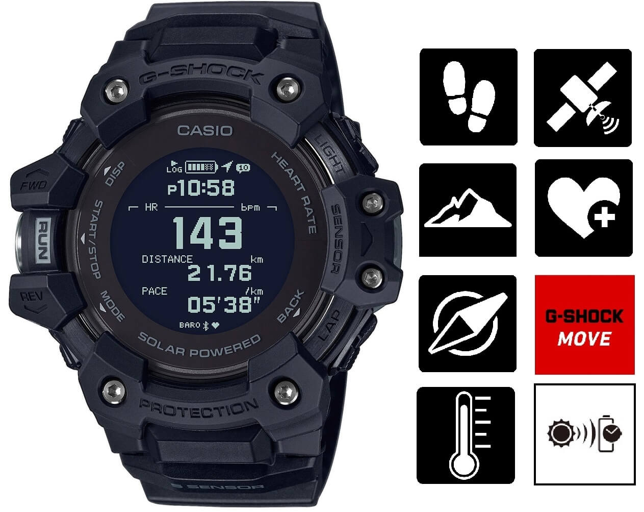 Casio G-Shock Bluetooth Solar GBD-H1000-1ER (645)