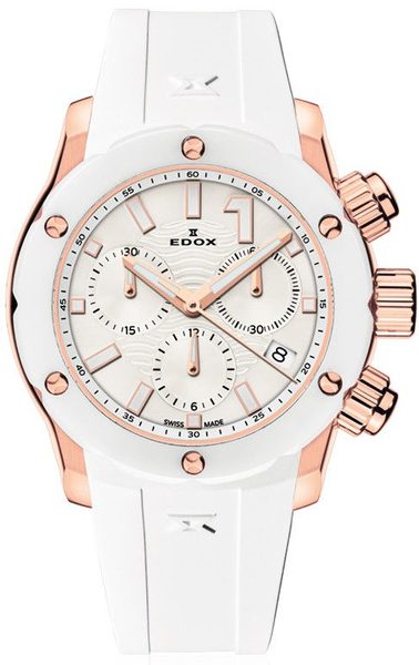 EDOX CO-1 Chronolady Quartz Chronograph 10225-37RB-BIR