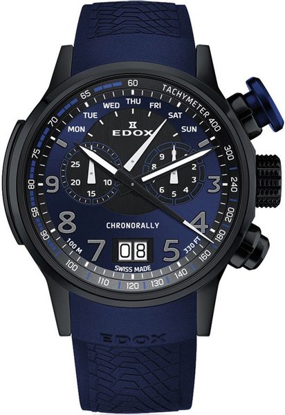 EDOX Chronorally Quartz Chronograph 38001-TINNBUF3B