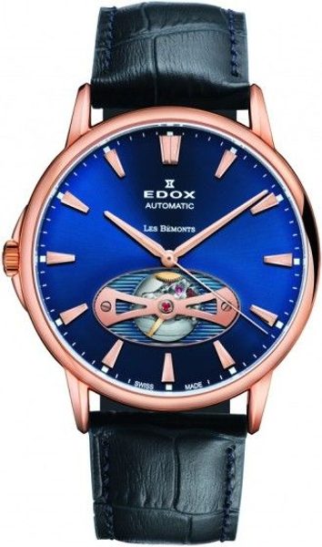 EDOX Les Bémonts Automatic Open Heart 85021-37R-BUIR