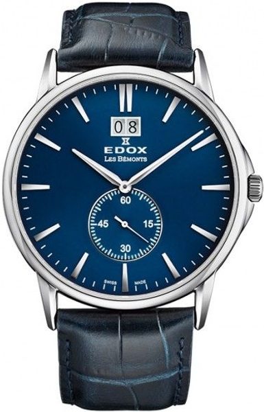 EDOX Les Bémonts Big Date Small Second 64012-3-BUIN