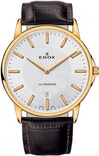 EDOX Les Bémonts Slim Line Date 56001-37J-AID