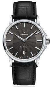 EDOX Les Bémonts Slim Line Date Quartz 57001-3-GIN
