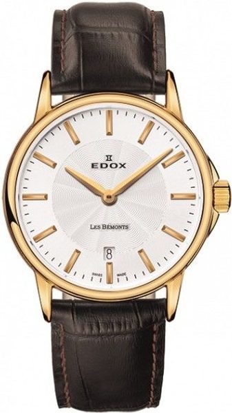 EDOX Les Bémonts Slim Line Date Quartz 57001-37J-AID