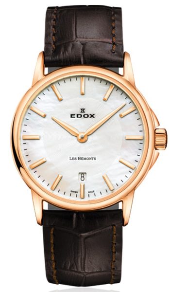 EDOX Les Bémonts Slim Line Date Quartz 57001-37R-AIR