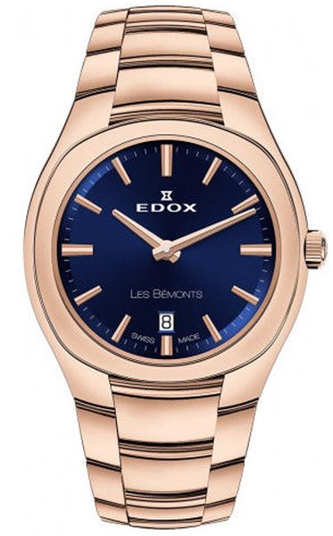 EDOX Les Bémonts Ultra Slim Date Quartz 57004-37R-BUIR