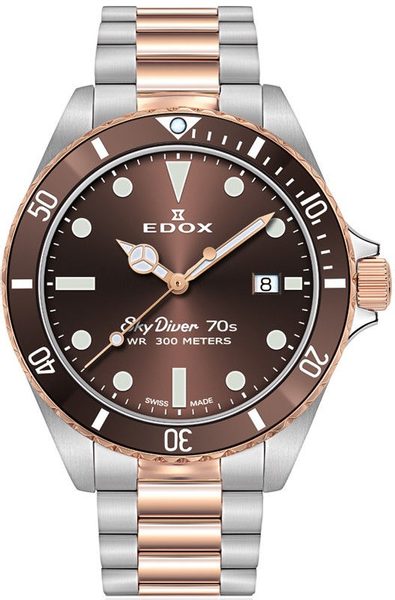 EDOX Skydiver 70s Date Quartz 53017-357RBRM-BRI