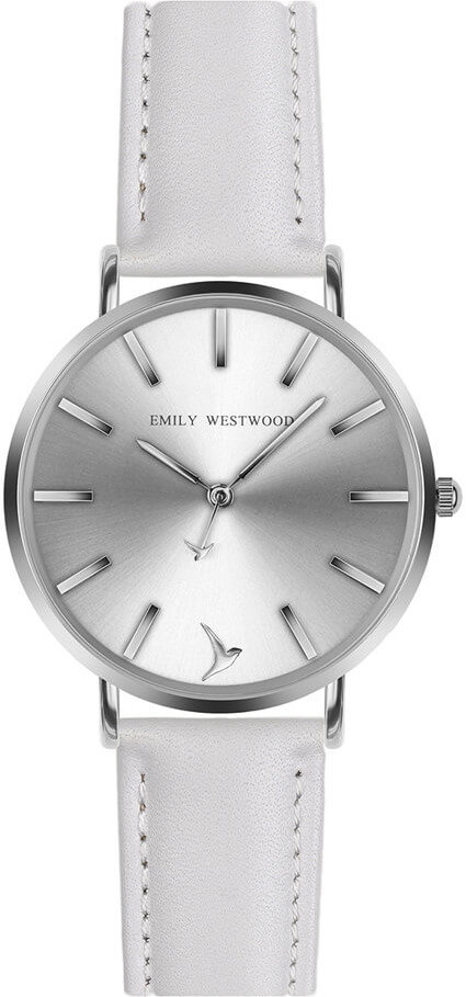 Emily Westwood Gorgona White Leather Strap Watch ECA-B018S