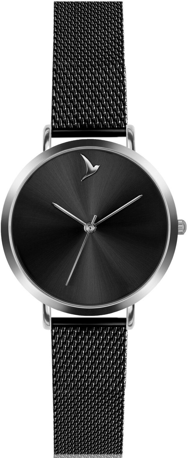 Emily Westwood Silver Dark Black Mesh EAH-3314B