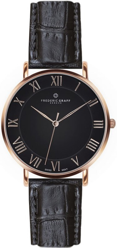 Frederic Graff Rose Dom Croco black Leather FAE-B001R