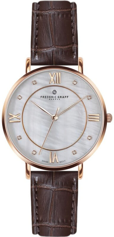 Frederic Graff Rose Liskamm Croco brown Leather FAI-B011R