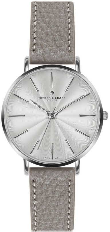 Frederic Graff Silver Monte Rosa Lychee grey Leather FAL-B015S