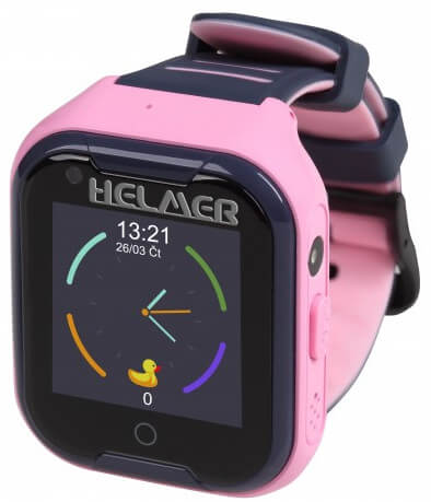 Helmer LK 709 4G růžové - dětské hodinky s GPS lokátorem