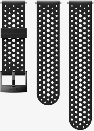 Suunto Silikonový řemínek 24MM Athletic 1 - Velikost S+M černý s černou sponou