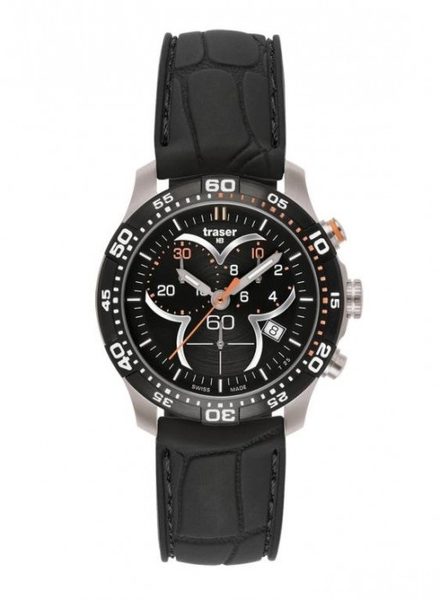 Traser Ladytime Chronograph Black silikon