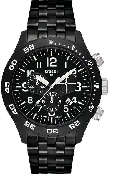 Traser Officer Chronograph Pro ocel PVD