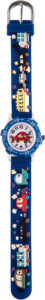 WeTime Dětské hodinky s motivem aut - modré