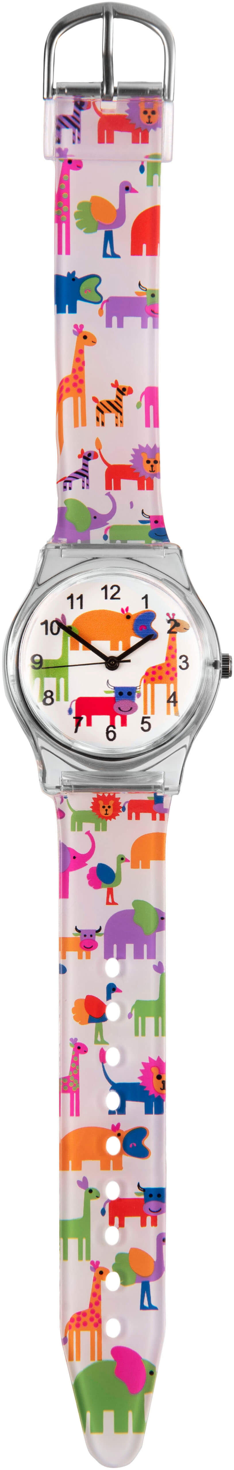 WeTime Dětské hodinky s motivem zvířat - bílá